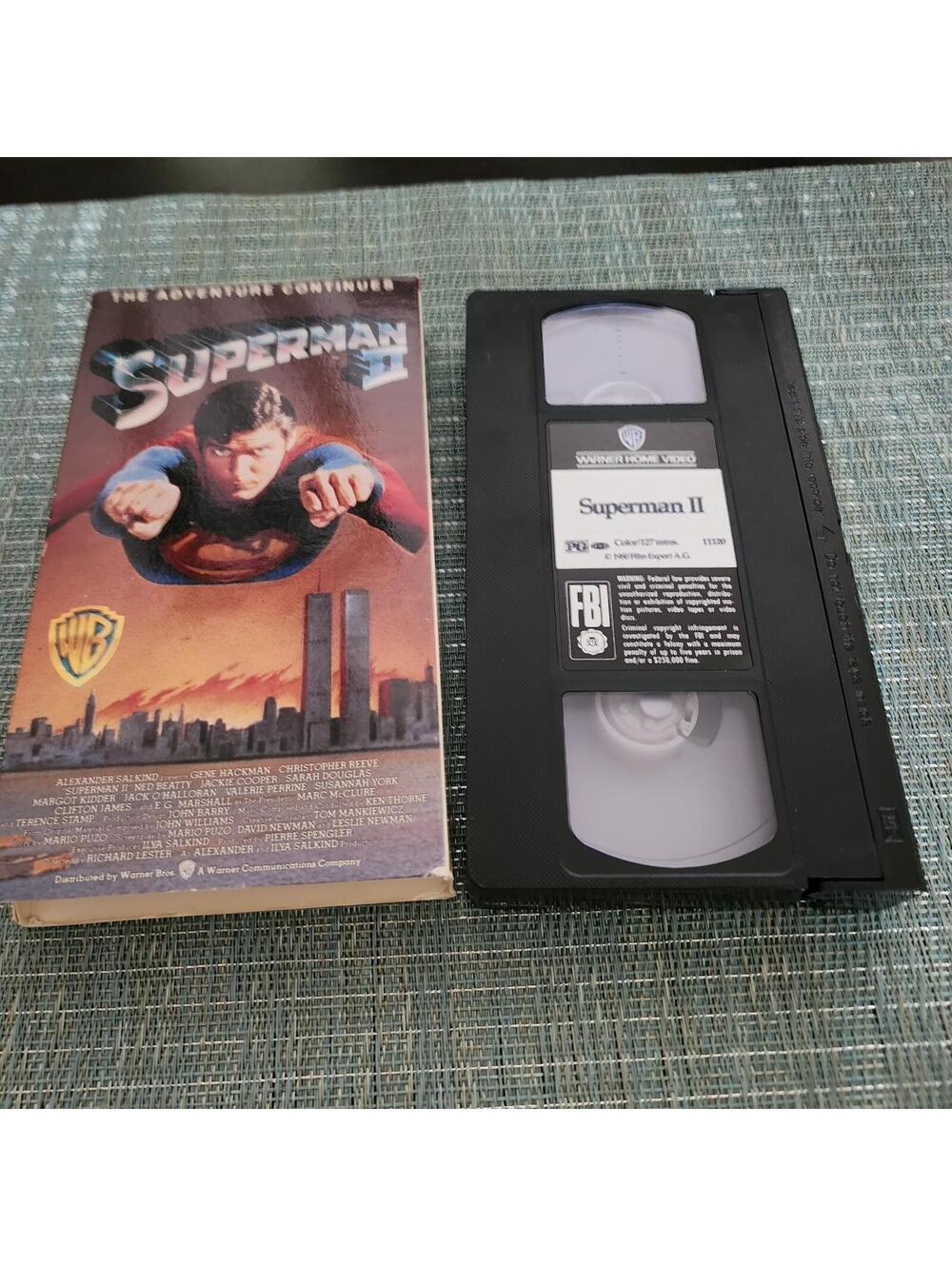 Superman II VHS Christopher Reeve Gene Hackman Warner Home Video Tested - Picture 5 of 5